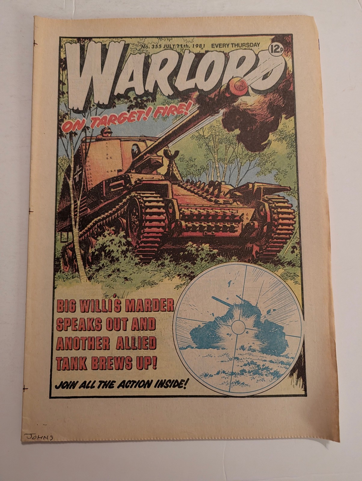 Warlord Comic No 355, July 11th 1981.
