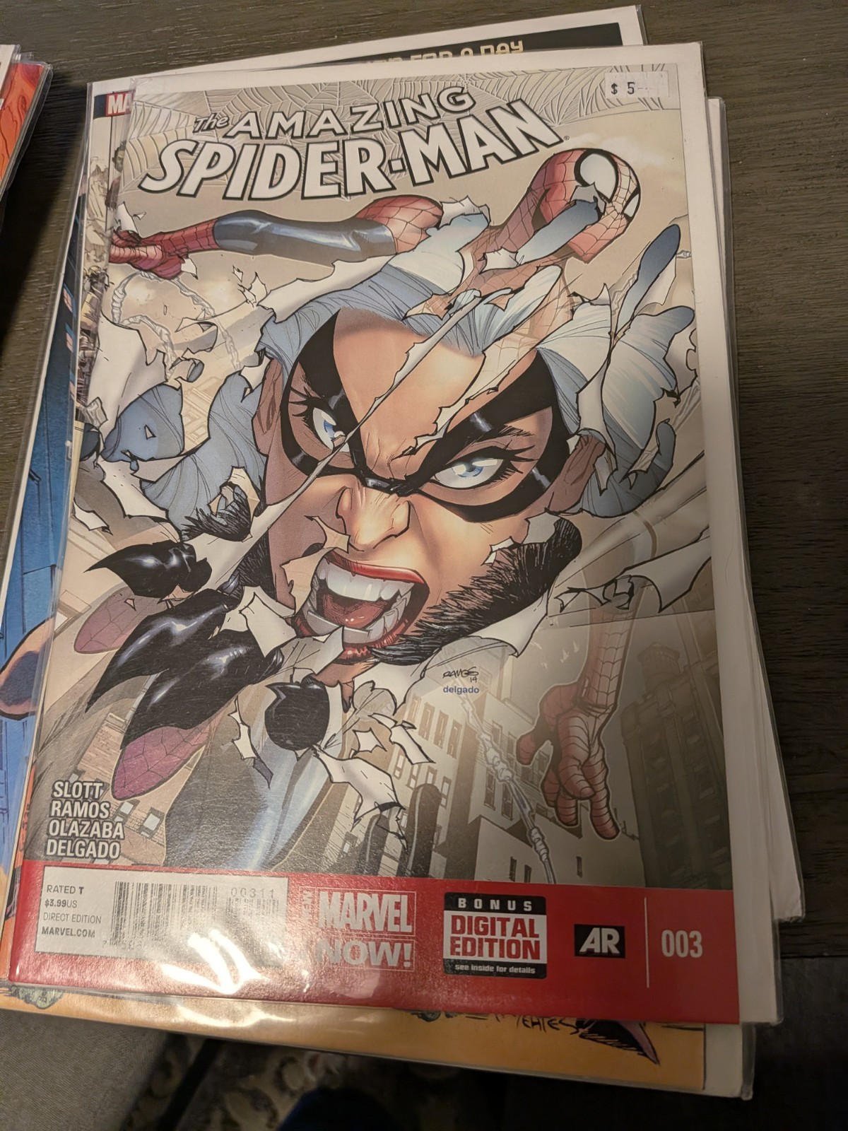 AMAZING SPIDER-MAN #3 / CINDY MOON CAMEO / SLOTT / RAMOS / MARVEL COMICS 2014