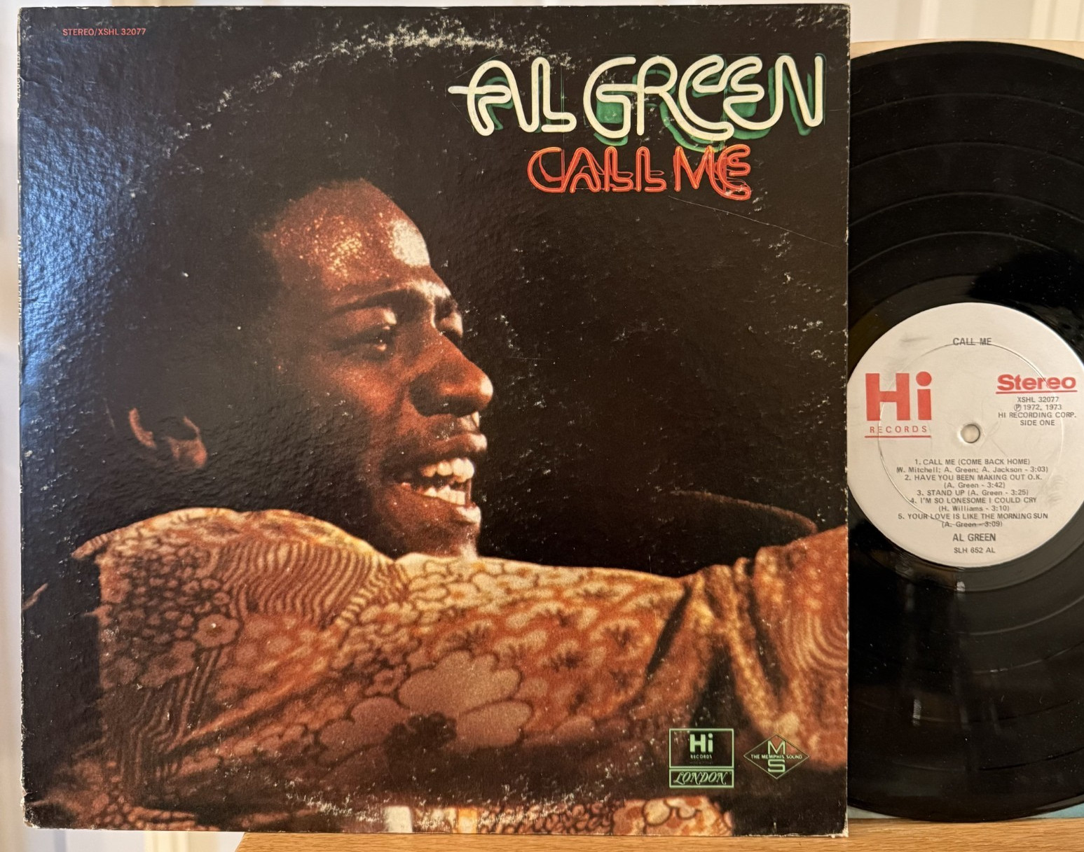 Al Green Call Me Vinyl LP Hi XSHL 32077 Here I Am Come and Take Me 1st Pressing