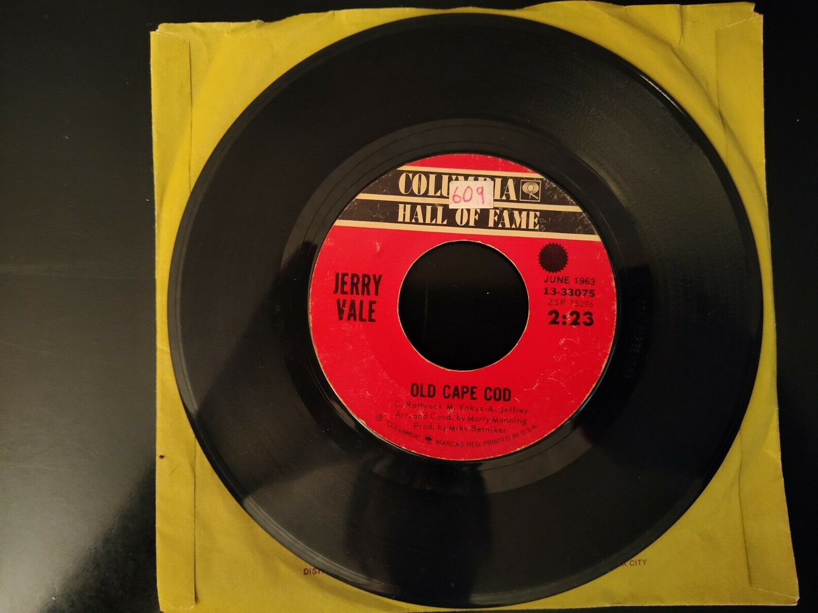 Jerry Vale - Old Cape Cod / If Ever I Would Leave You 45 RPM 7" Columbia