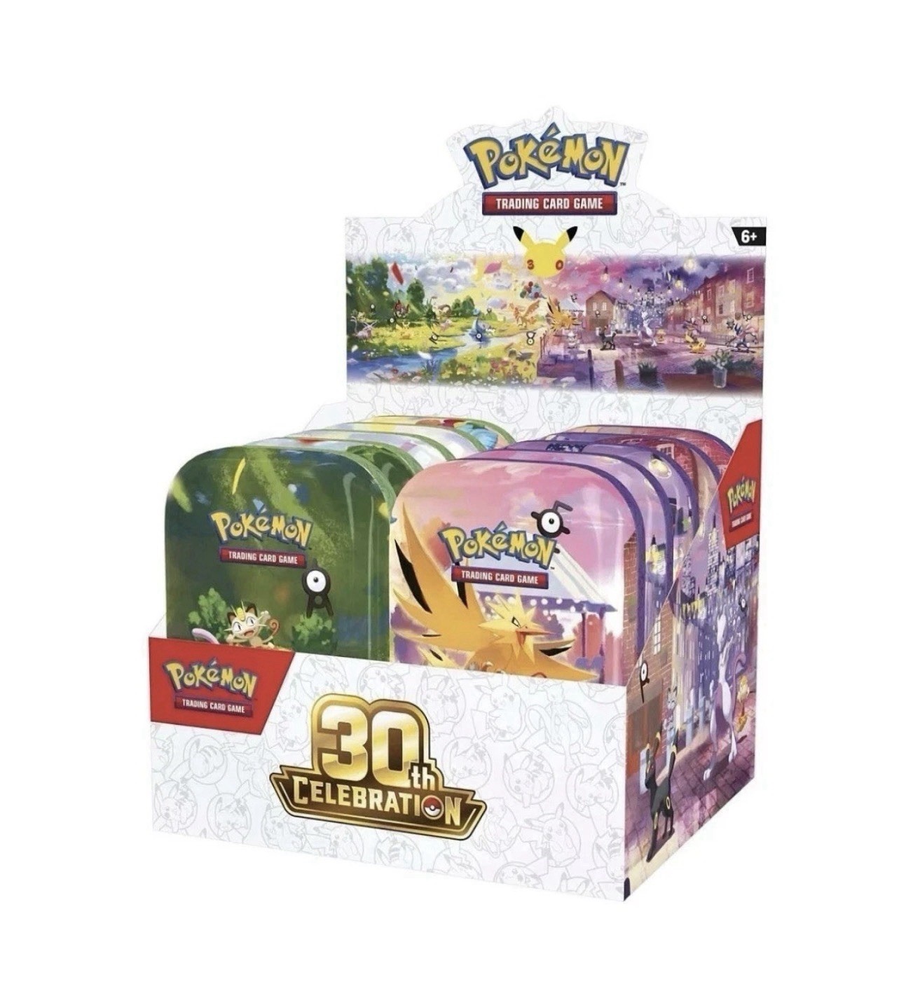 Pokemon Mini Tin Display 30° Celebrazione - Confezione da 10 - PREVENDITA SIGILLATA IN FABBRICA