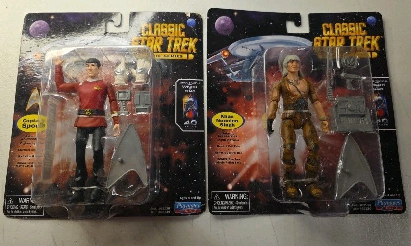 Star Trek Classic Movie Series Captain Spock and Khan Singh