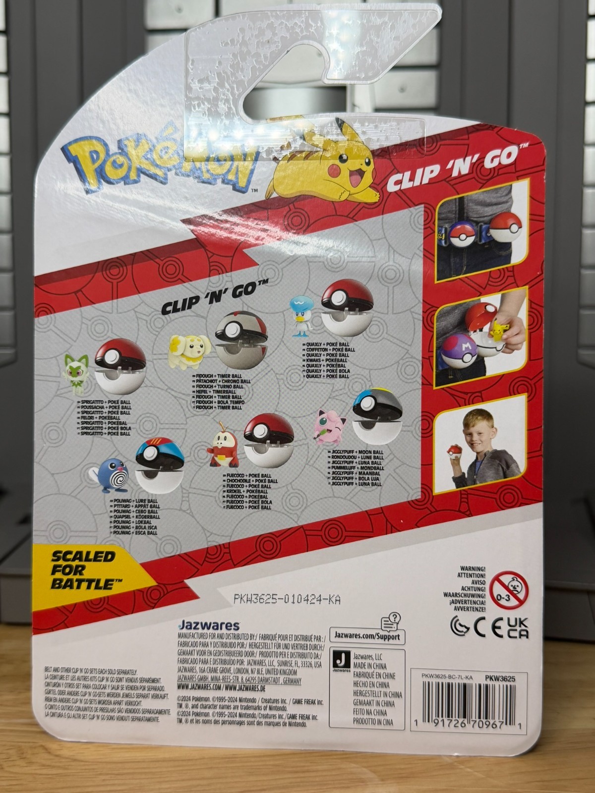 Pokémon Clip 'N' Go Fidough Figure & Poké Ball Set Ages 4+ Plastic