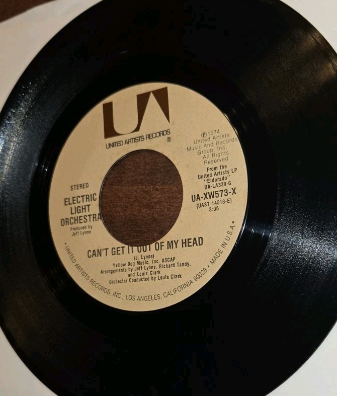 Can't Get It Out Of My Head - Electric Light Orchestra (45 Rpm 1974 U.A.) ELO 
