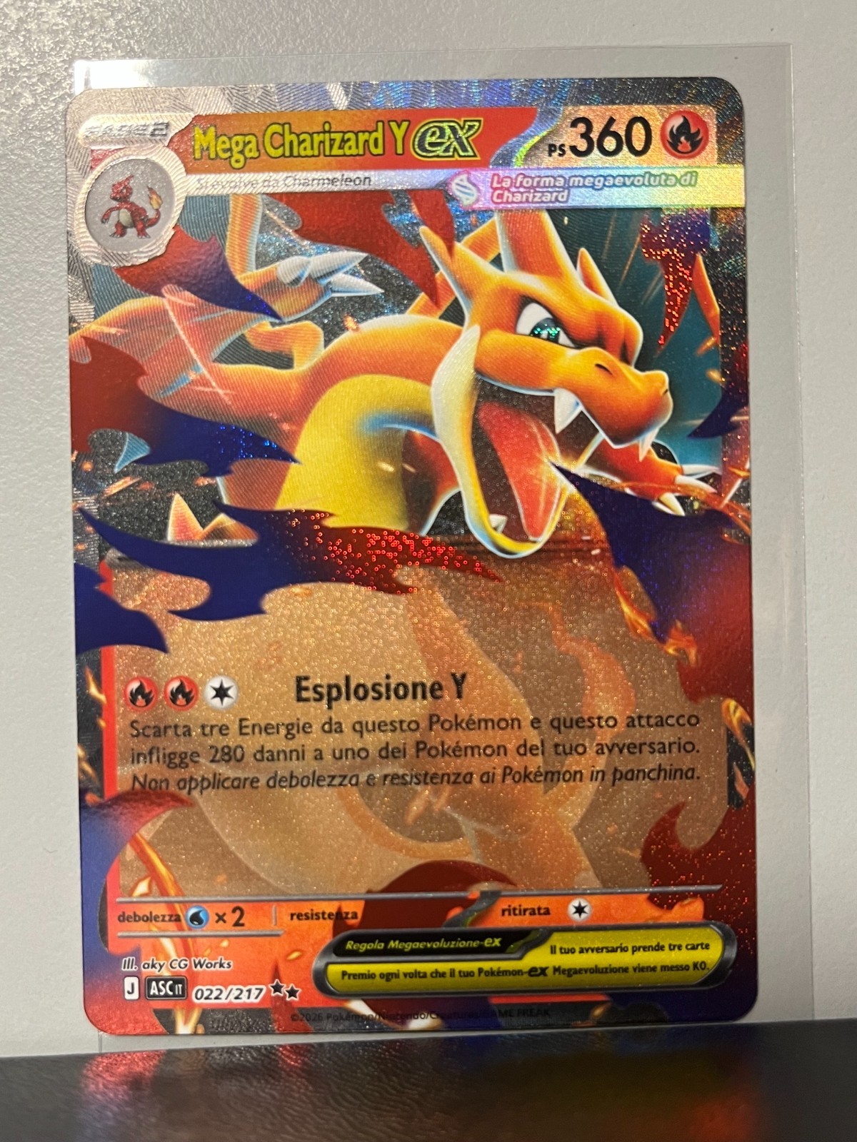 carte pokemon ita, Mega Charizard eX full holo, condizioni perfette