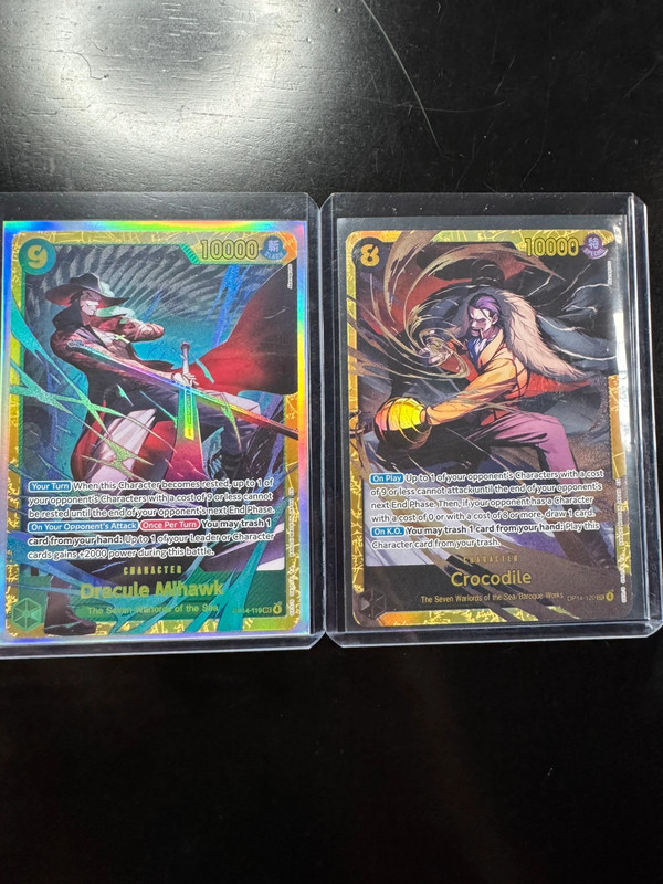 Dracule mihawk crocodile op14-119 op14-120 secret lotto onepiece tcg bandai