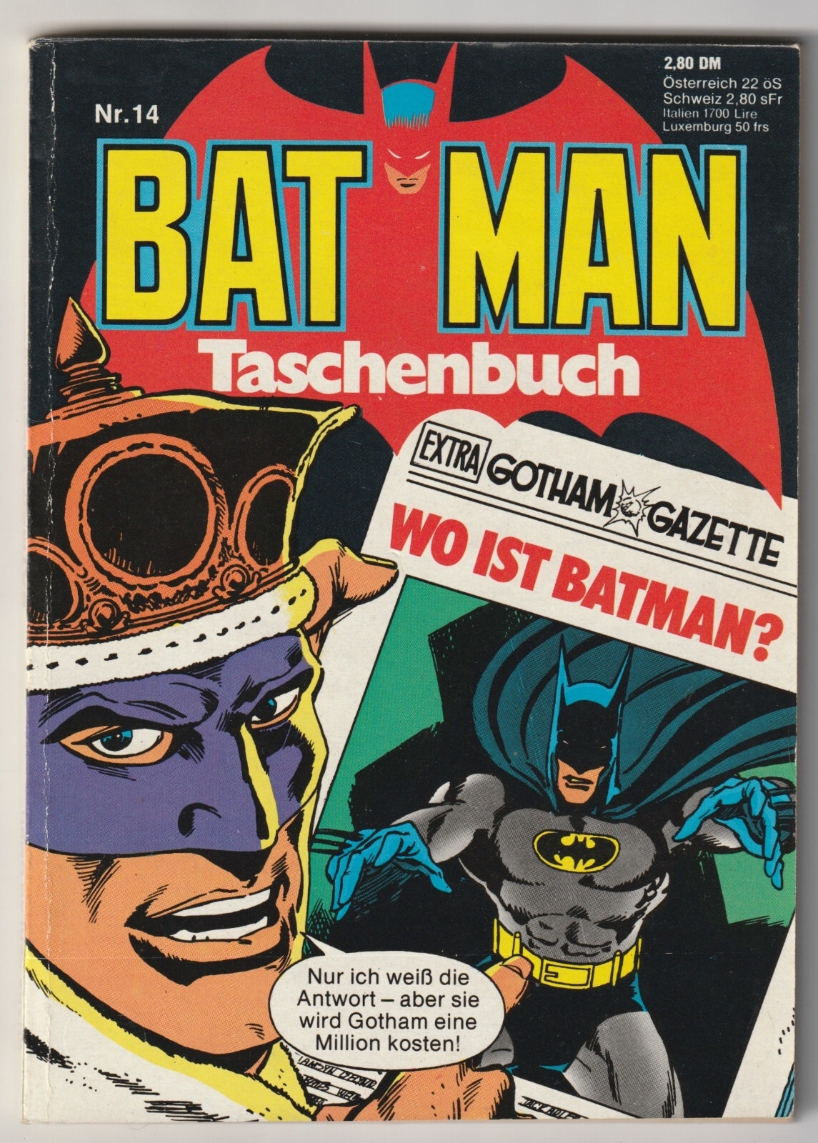 ✪ BATMAN LIBRO TASCABILE #14, Ehapa Editore/DC Comics 1981 FUMETTO TASCABILE Z1/1-