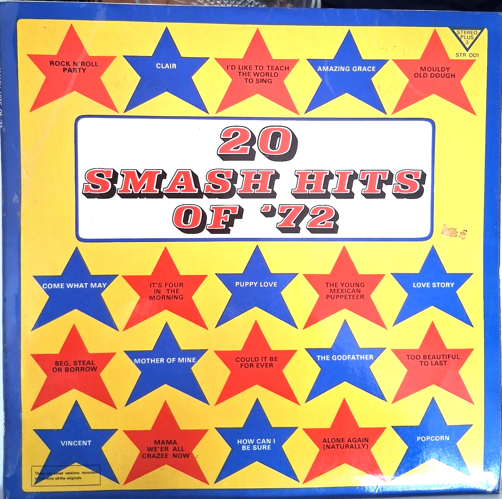Alan Caddy - 20 Smash Hits Of '72 12" UK 1972 Vinyl LP STR 001