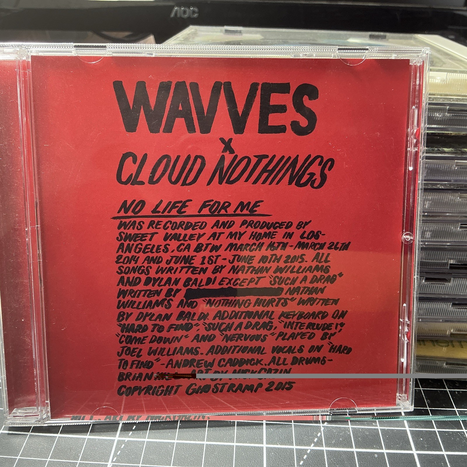 No Life for Me by Wavves/Cloud Nothings (CD, Sep-2015, Ghost Ramp) Cradle Damage