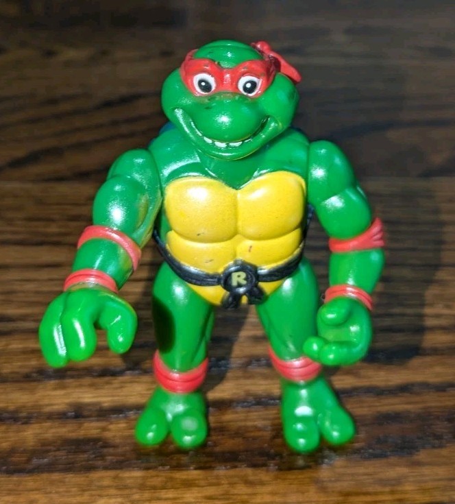 1992 Mirage TMNT Raffaello Vintage Testa Spinning Figure Mutant Ninja Turtles Funzionante