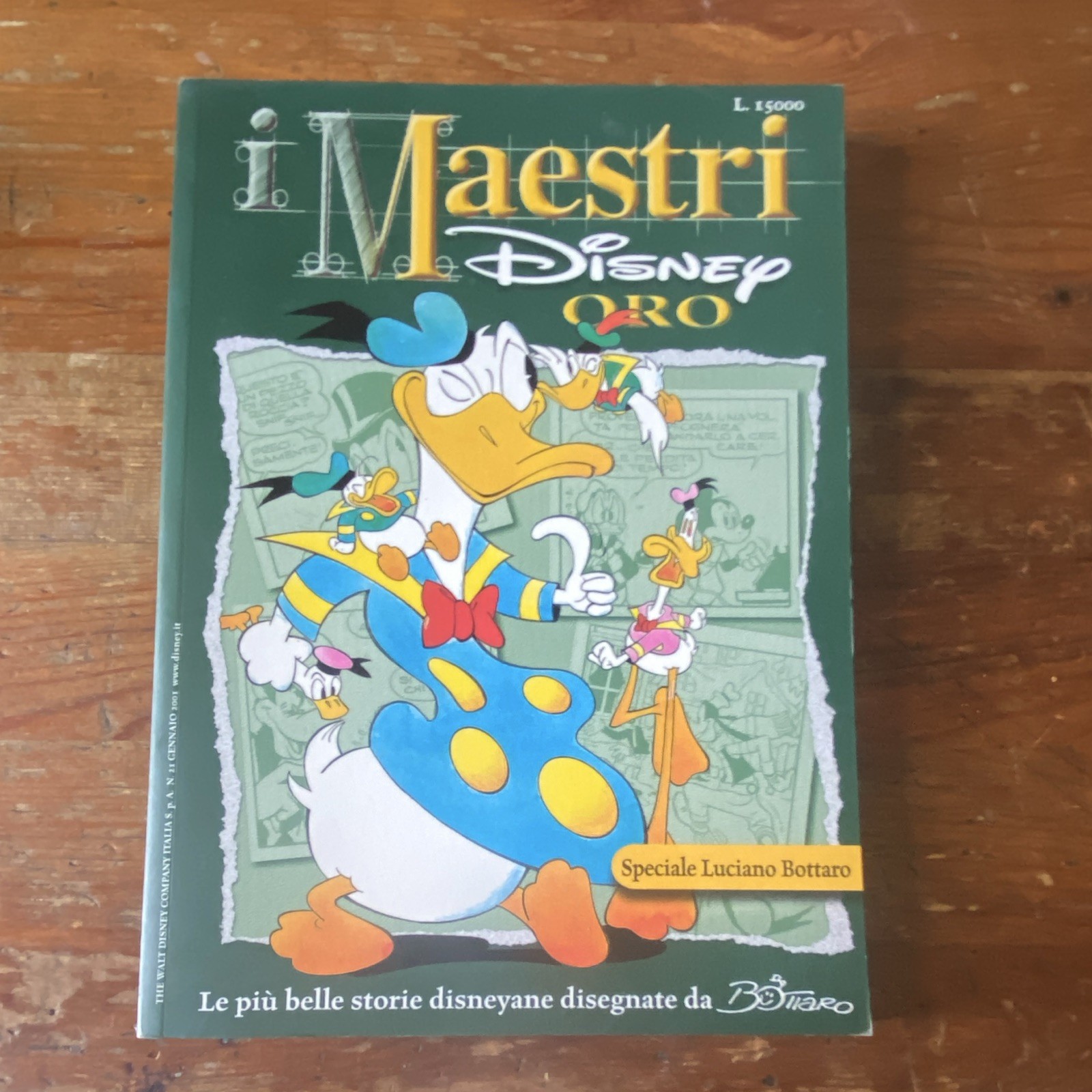 I Maestri Disney Oro n. 7 cartonato Speciale Luciano Bottaro Paperino 2002 ITA