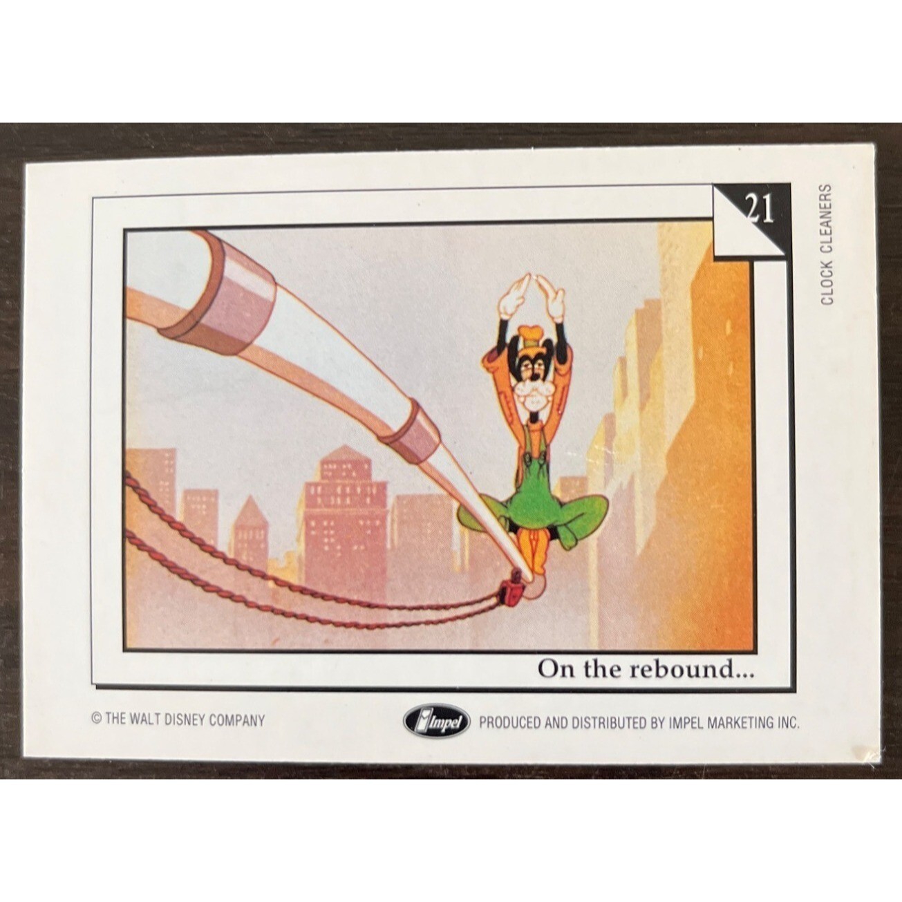 1991 Impel Walt Disney Trading Cards #21 On The Rebound . . . Clock Cleaners