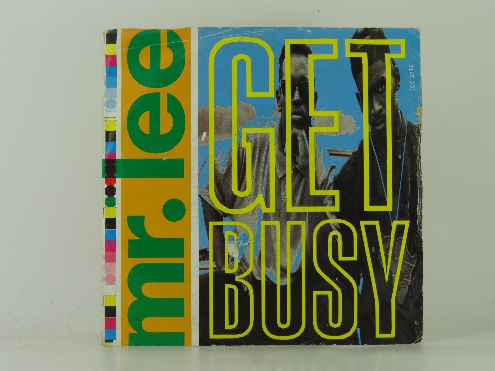 MR.LEE GET BUSY (45) 2 Track 7" Single plus Picture Sleeve JIVE RECORDS