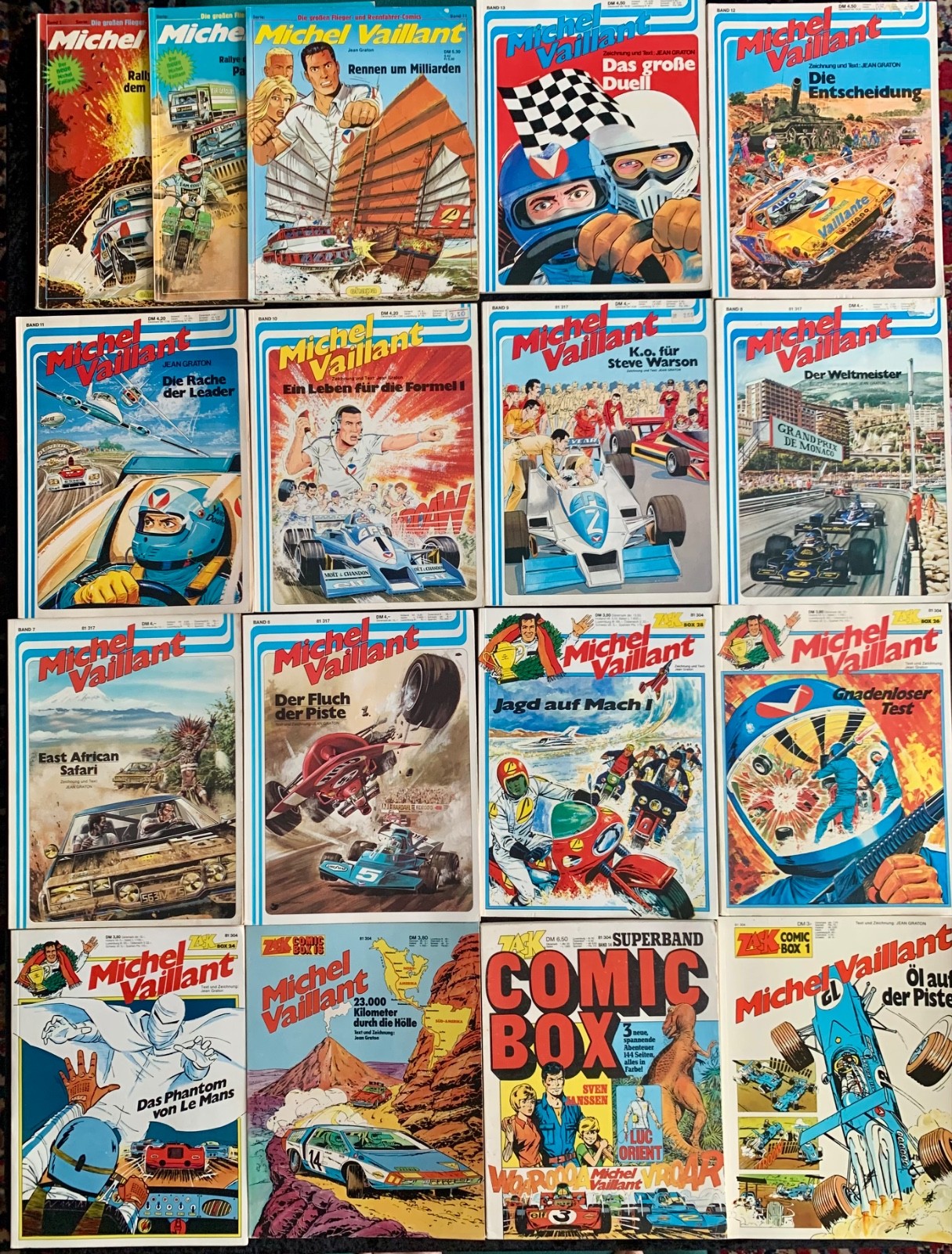 17x Michel Vaillant, anni 70, fumetto, vedi foto!