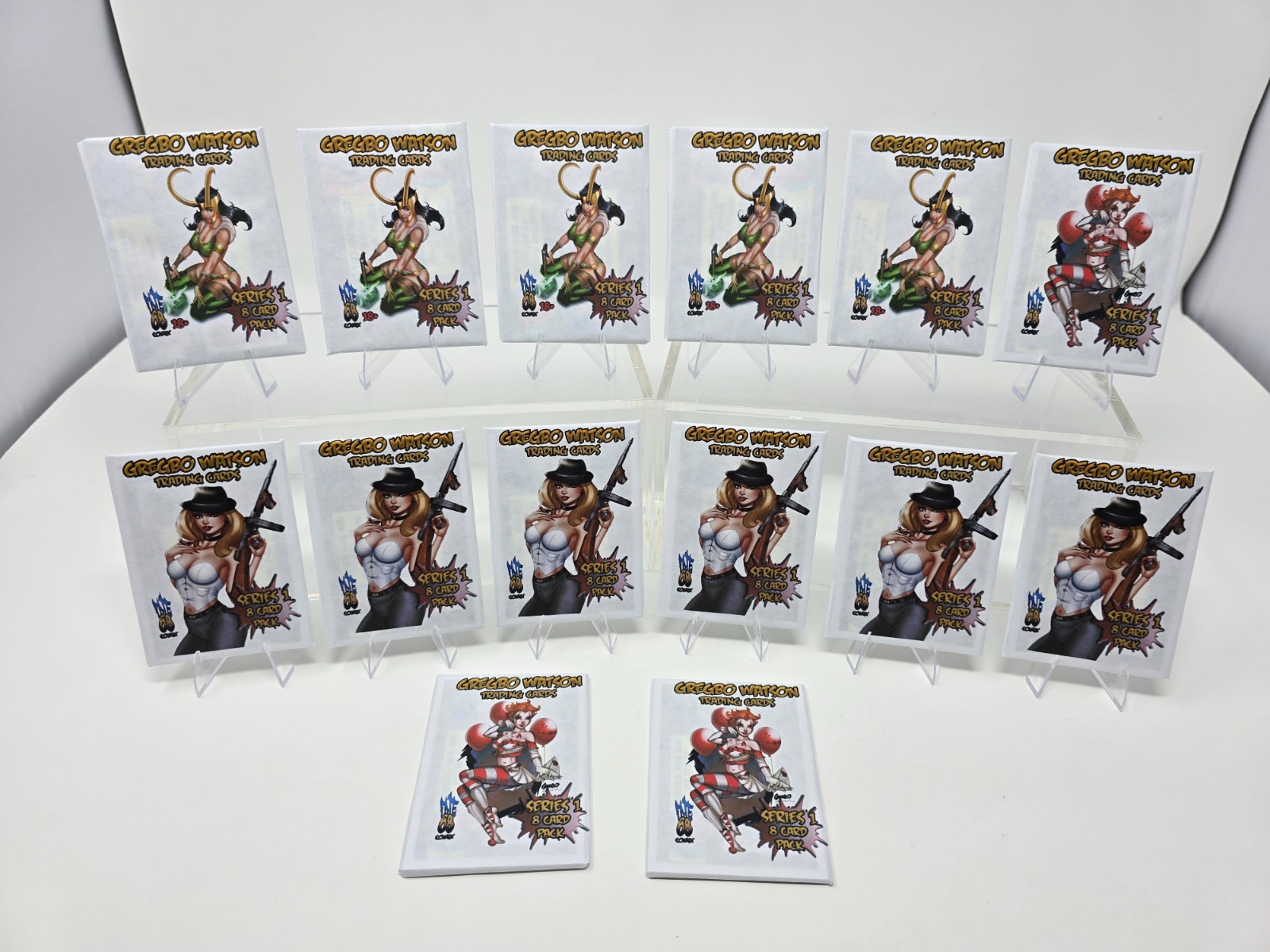 Gregbo Watson Trading Cards Serie 1 Fate68 Comix Confezione Sigillata Lotto 14 Confezioni Noir