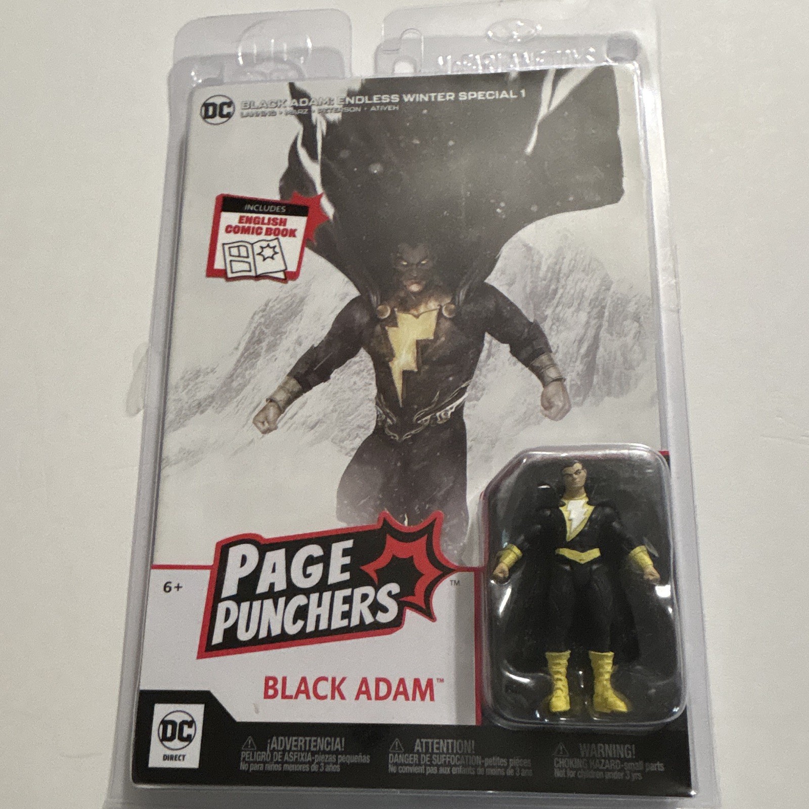DC Black Adam Action Figure With Comic Book