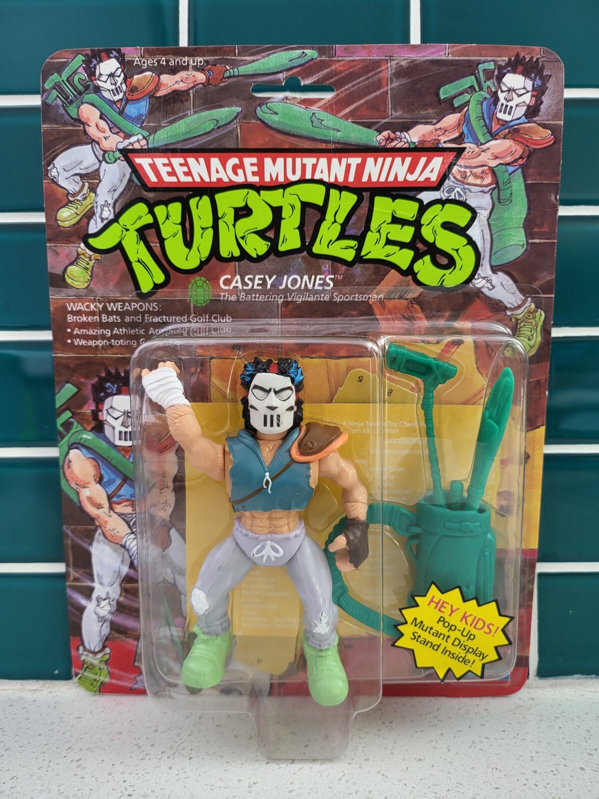 TMNT Casey Jones Pop-Up Display MOC 1989 Playmates