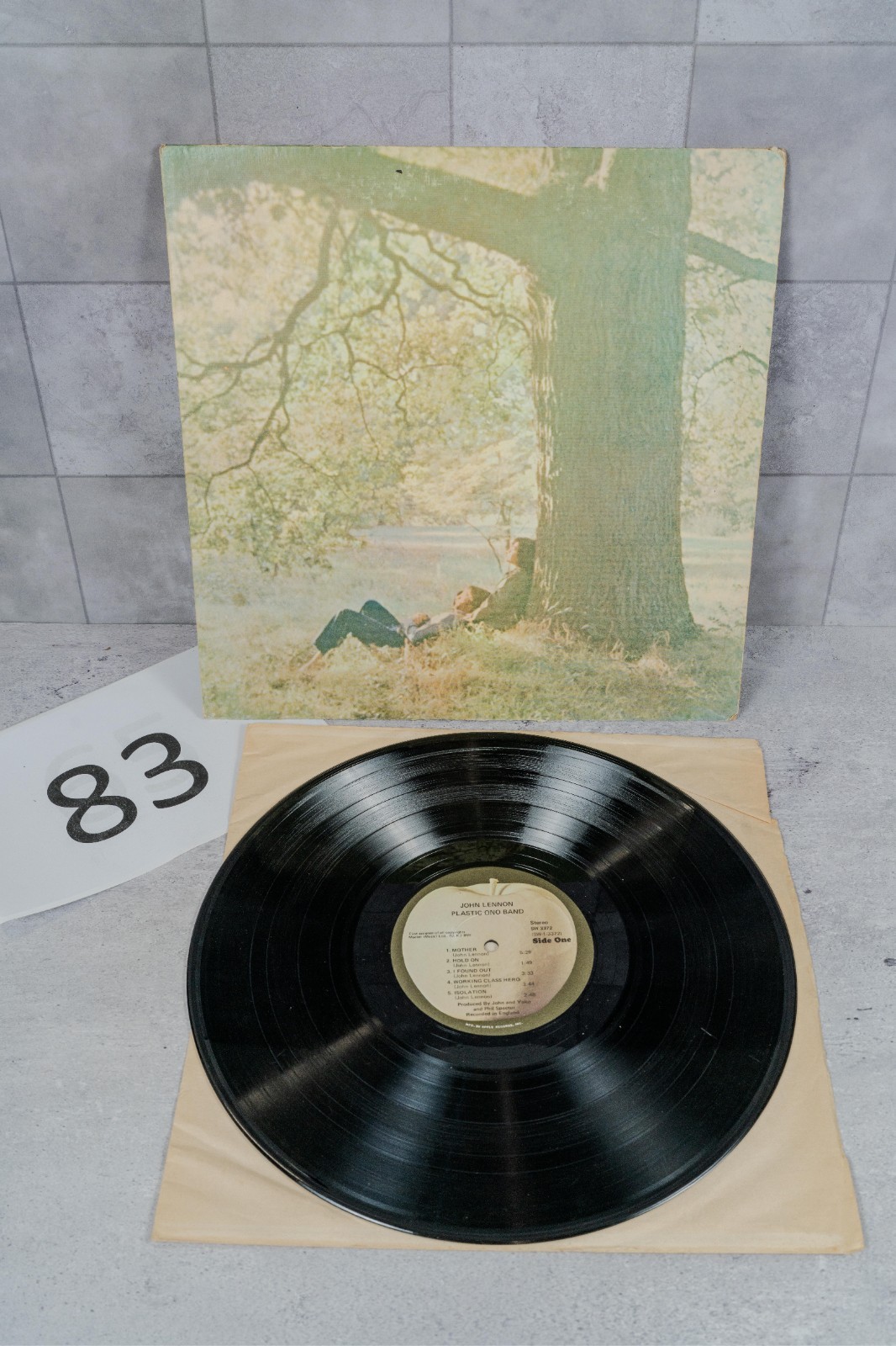 John Lennon Plastic Ono Band LP 1970 Apple SW 3372 Classic Rock Bell Sound Vinyl