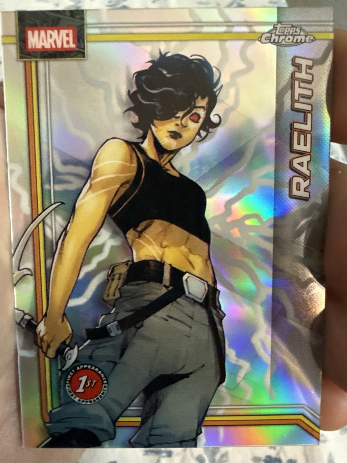 Topps 2026 Topps Chrome Marvel Raelith #142 1a edizione rifrattore tempesta