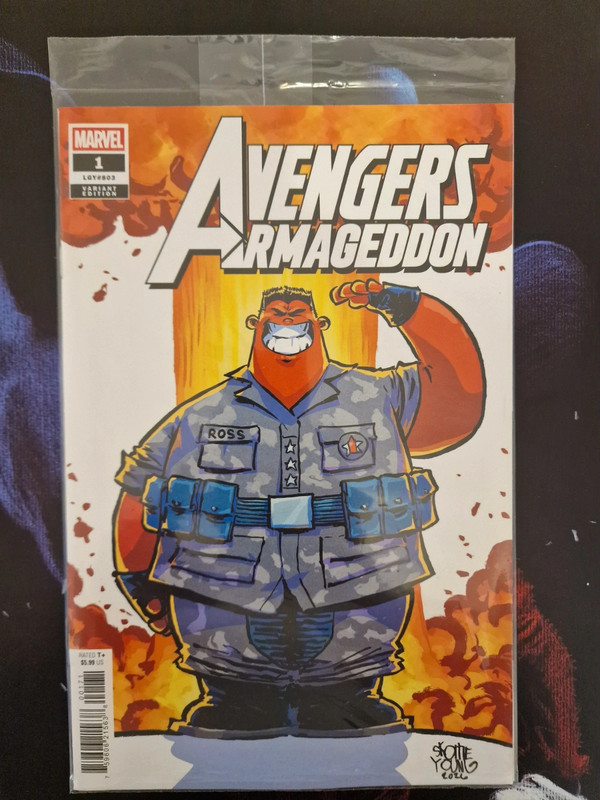 Avengers Armageddon 1 Skottie Young Variant Polybagged 🇺🇸 Magic the gathering promo card inside