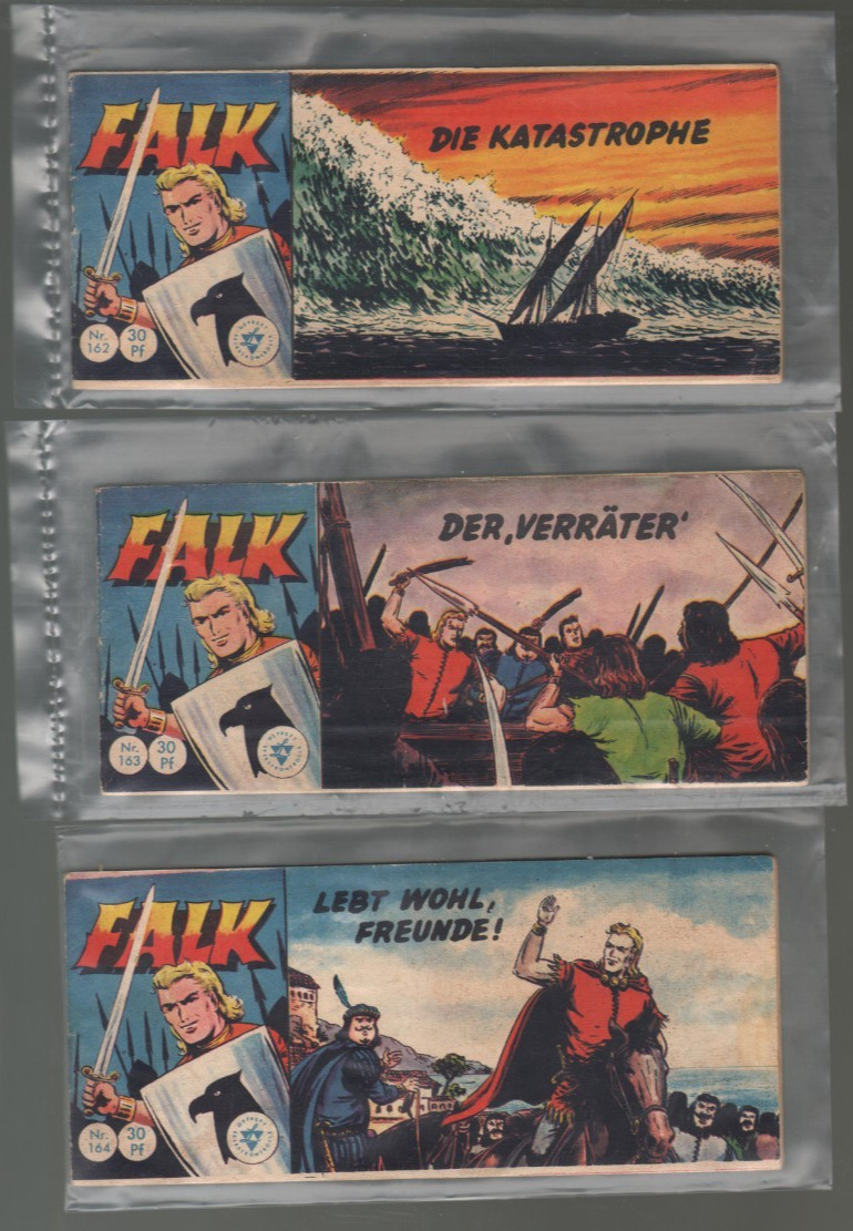 Falk Piccolo 162,163,164. Lehning. Con francobolli da collezione