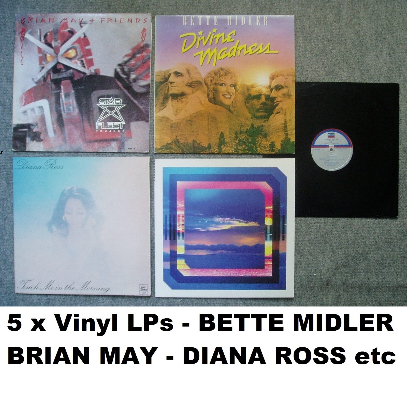 Job Lot LPs BRIAN MAY Star Fleet Project BETTE MIDLER George Gershwin DIANA ROSS
