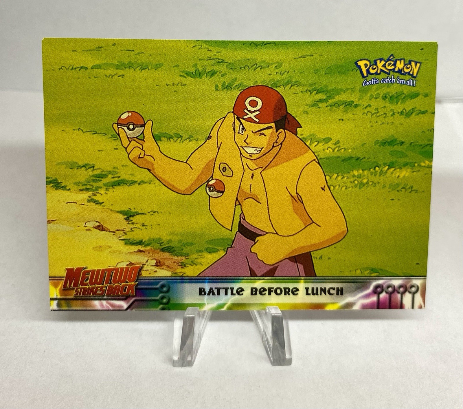 Battle Before Lunch #10 1999 Topps Pokemon the First Movie Blue Logo 250001