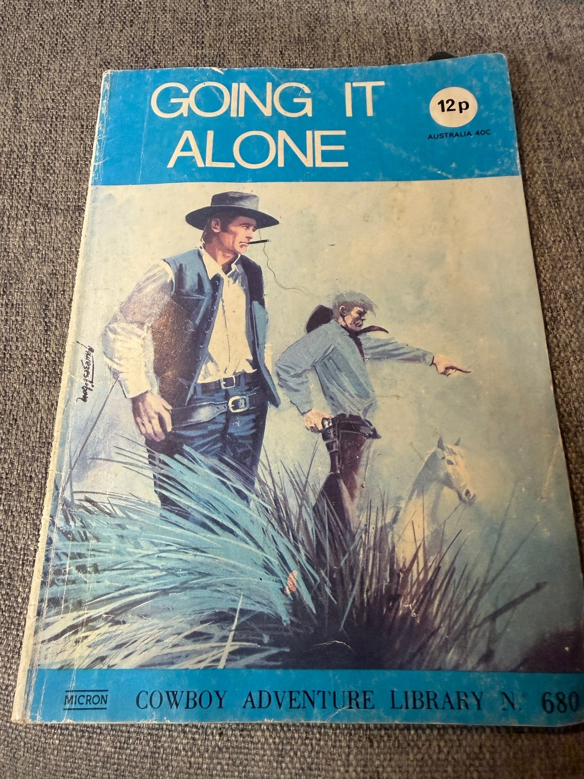 VINTAGE MICRON COWBOY ADVENTURE LIBRARY GOING IT ALONE N 680 COMIC BOOK 1970S