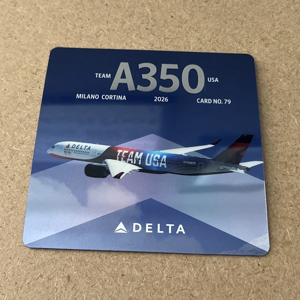 DELTA CARD NO. 79 Team USA A350-900 Commemorative Livery Milano Cortina (2026) 