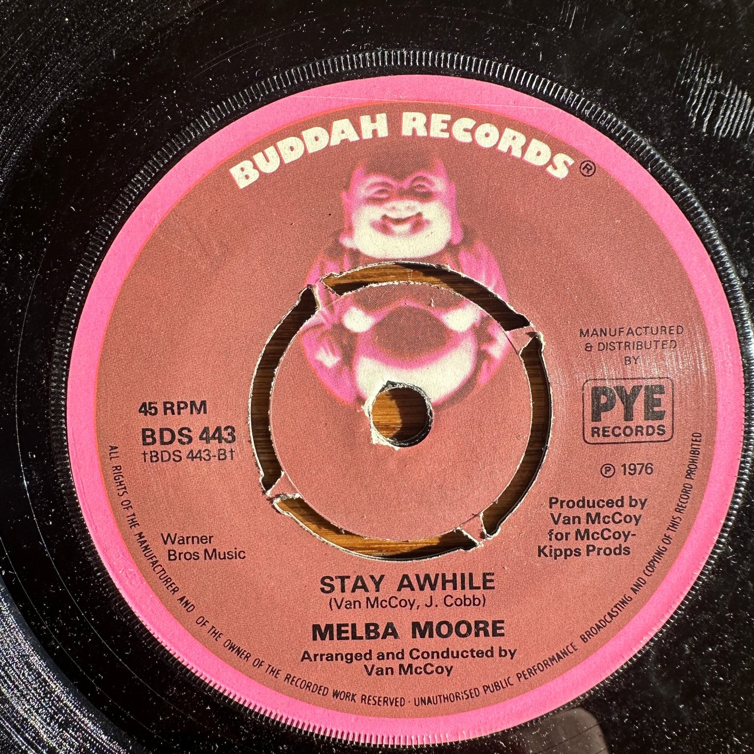 Melba Moore – Stay Awhile 7" Single 1976 Buddah Records Soul Disco 45 RPM