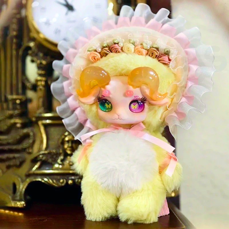 Fecoco pecora vittoriana Colin musa giallo peluche confermato scatola cieca cofano corna