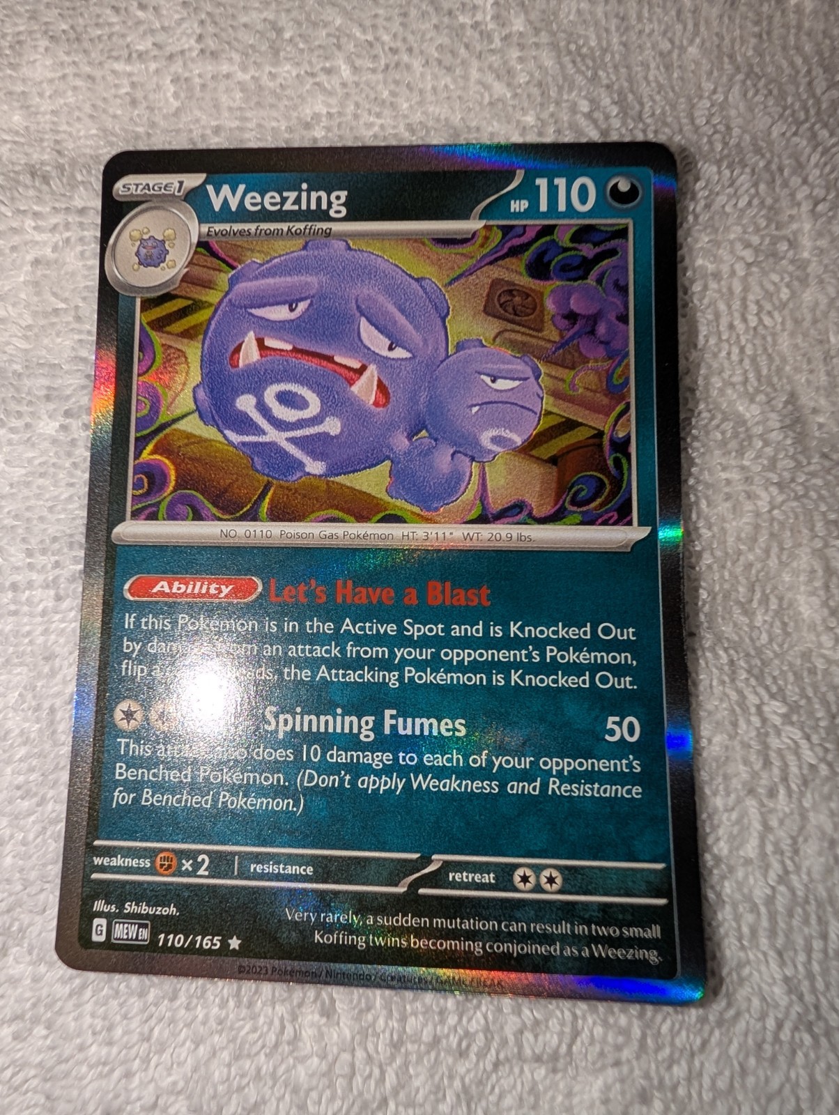 Nintendo Pokémon TCG Weezing 110/165 SV 151 Raro Holo EN 2023