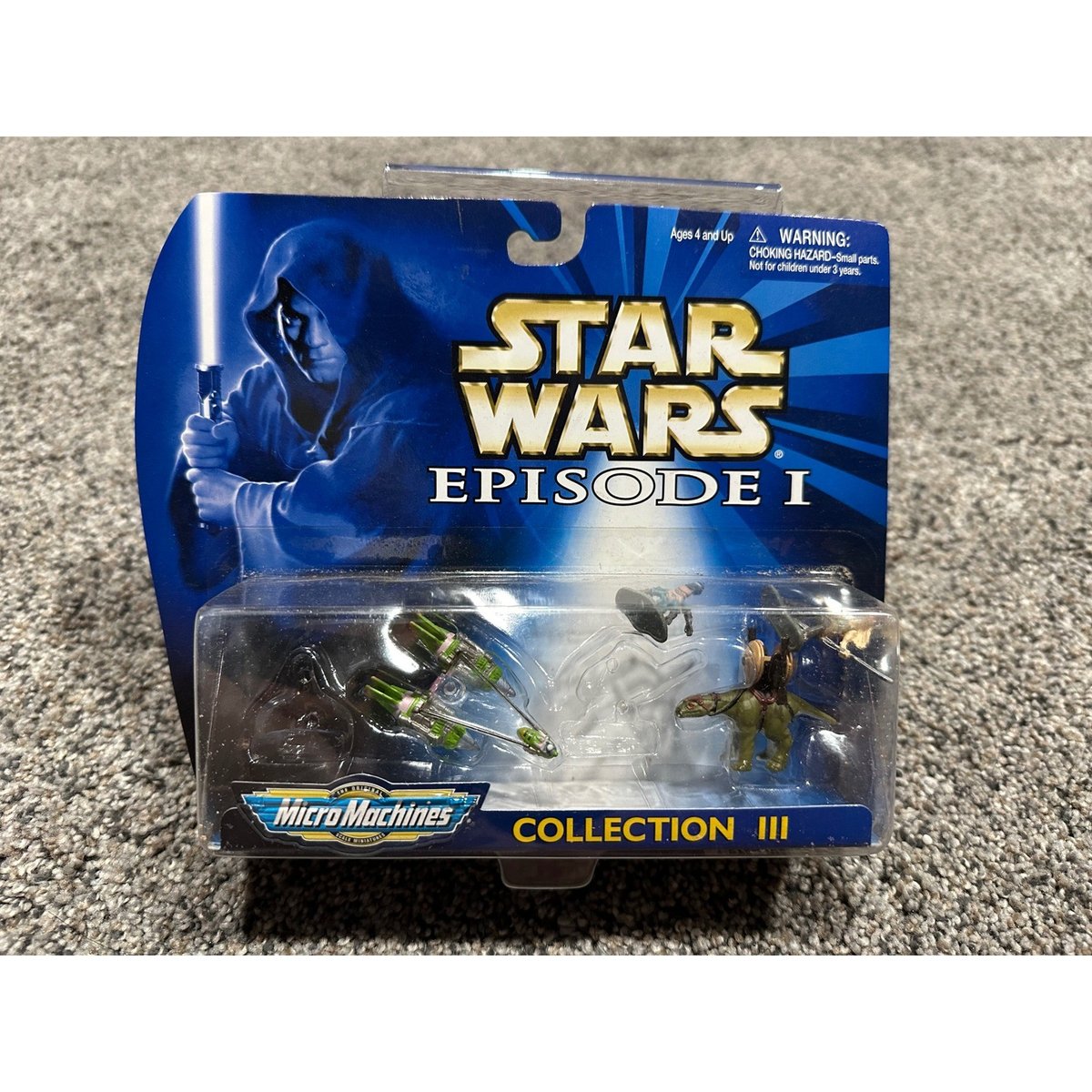 Figurine in miniatura Star Wars micro macchine unisex blu nuove con scatola episodio I coll 3 sistema operativo