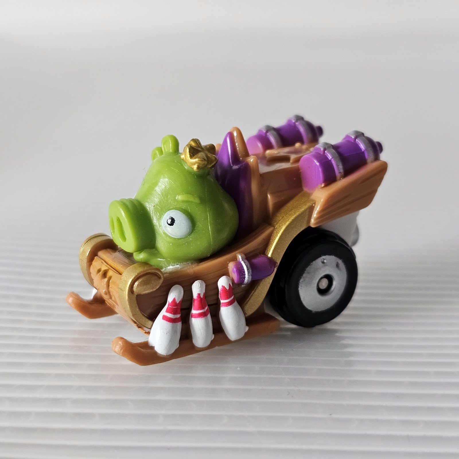 Angry Birds Go Telepods King Pig Green Sleigh Kart Car Exclusive RARE A