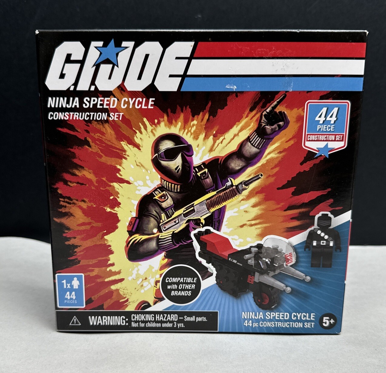 GI Joe Snake Eyes Ninja Speed Cycle 44 Piece Construction Set