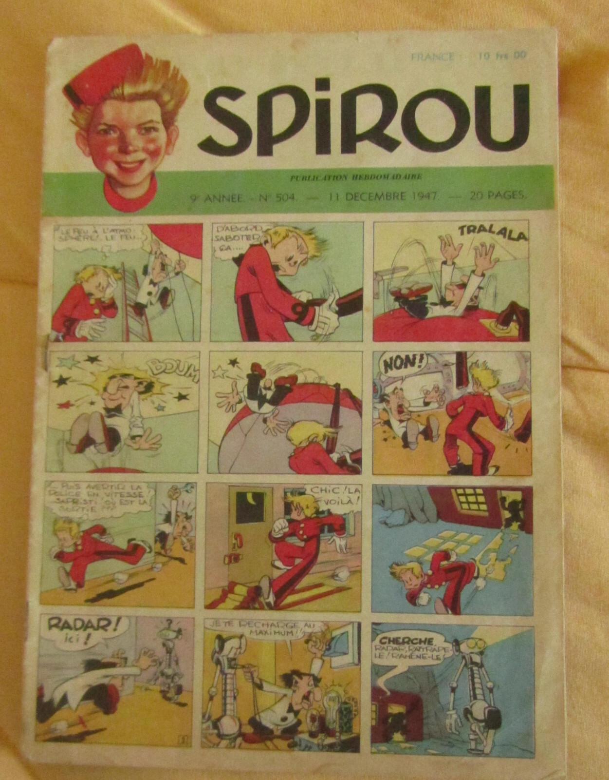 SPIROU MAGAZINE N° 504 DU 11 DECEMBRE 1947 - 20 PAGES DE BD CULTES