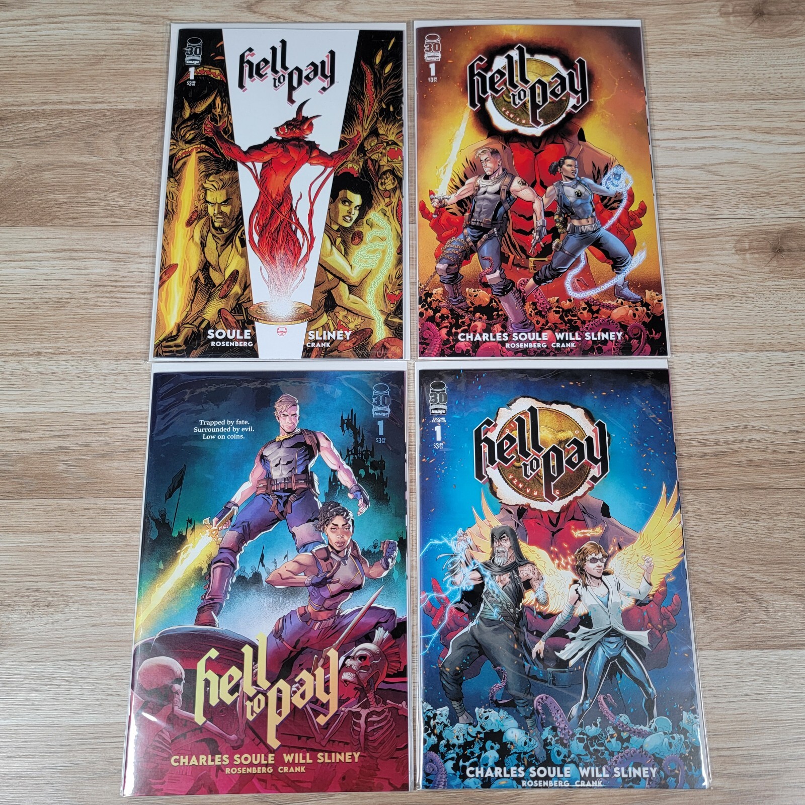 Hell To Pay #1 1° 2° Stampa 1:10 Incentive Image Comics 2022 Lotto di 4 Varianti