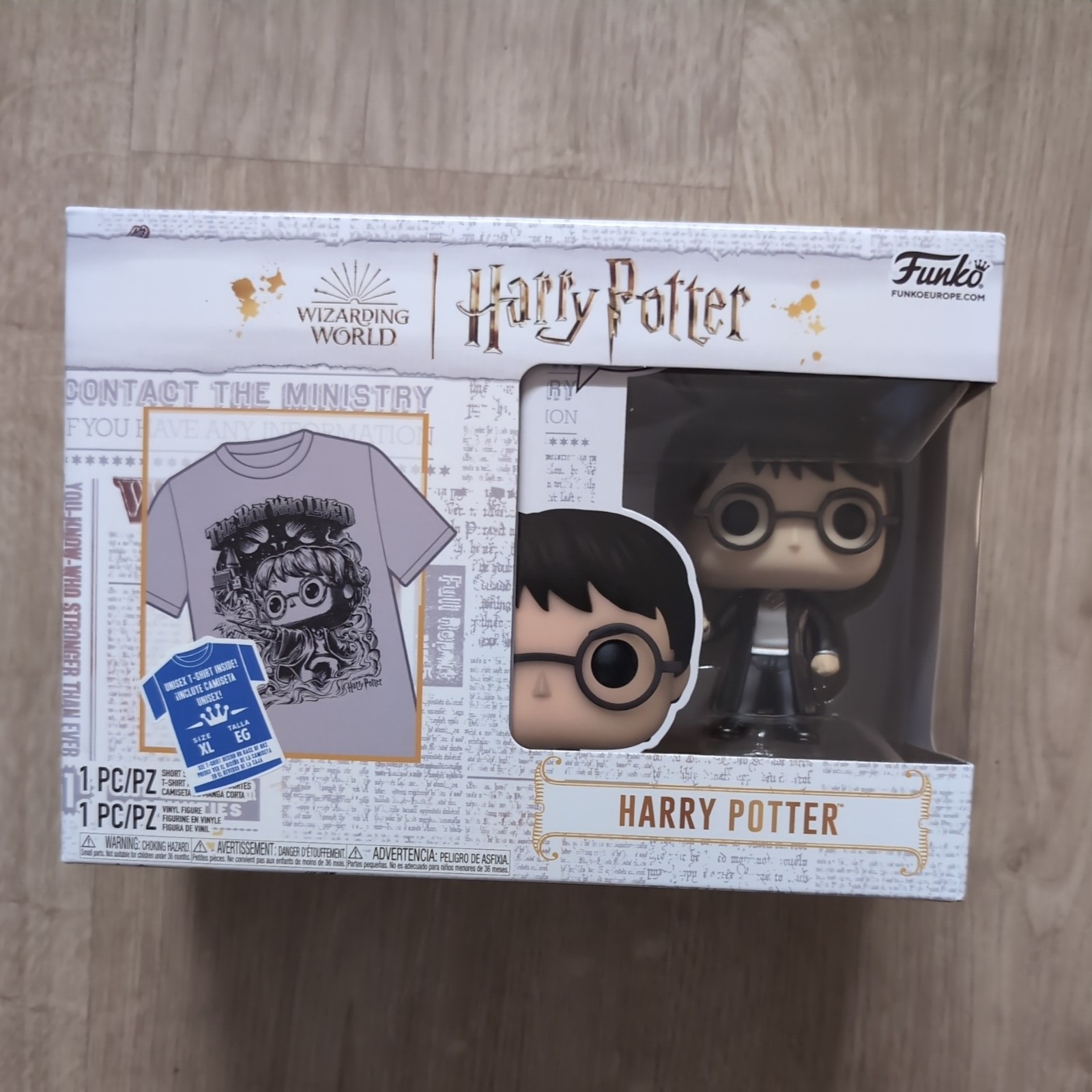 Funko Pop! & Tee: Harry Potter T-Shirt Unisex XL + Vinyl Figure 9cm New In Box 