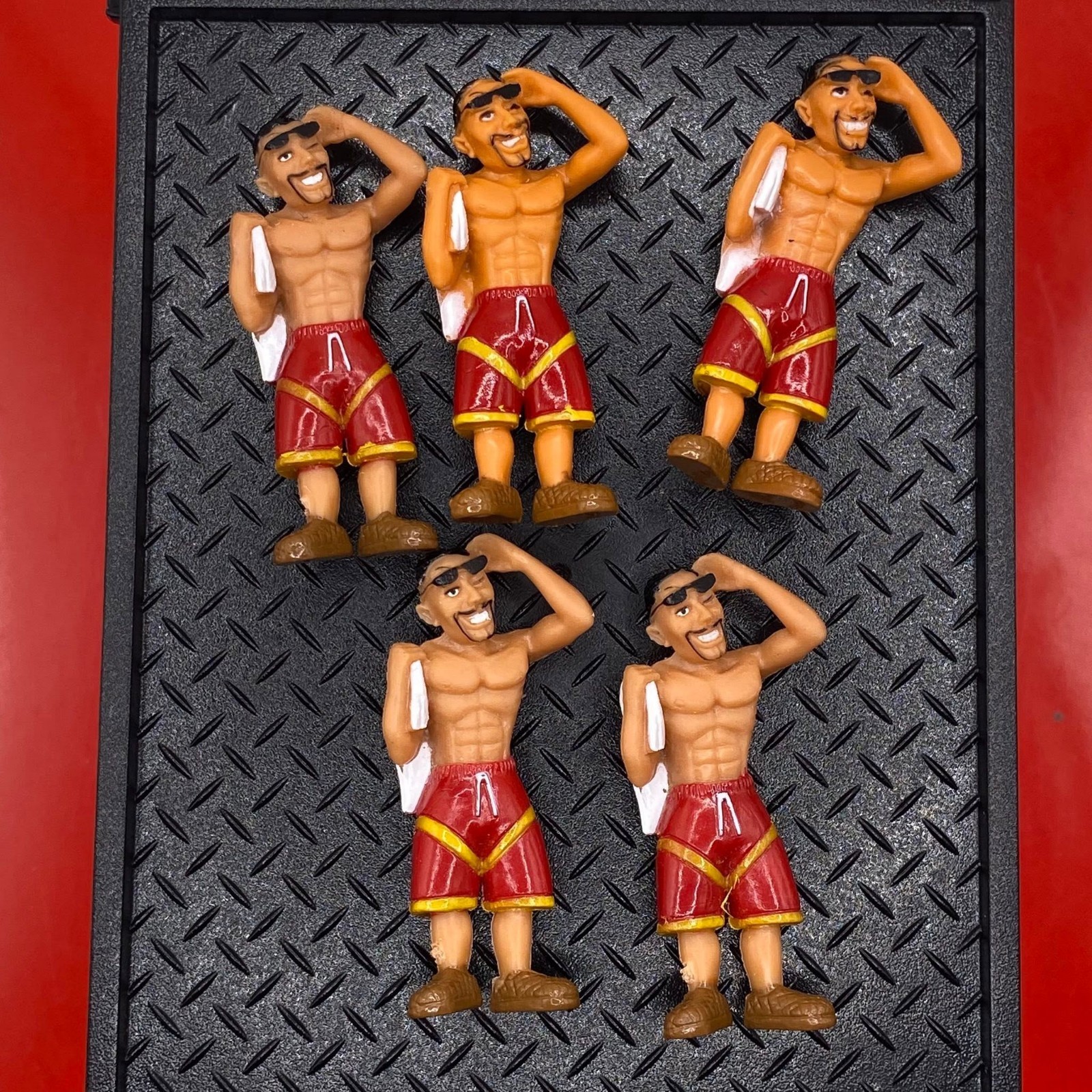 Homies Series 6 Papi Chulo Figurine Red Yellow Shorts 1.75" Mini Toy (ONE TOY)