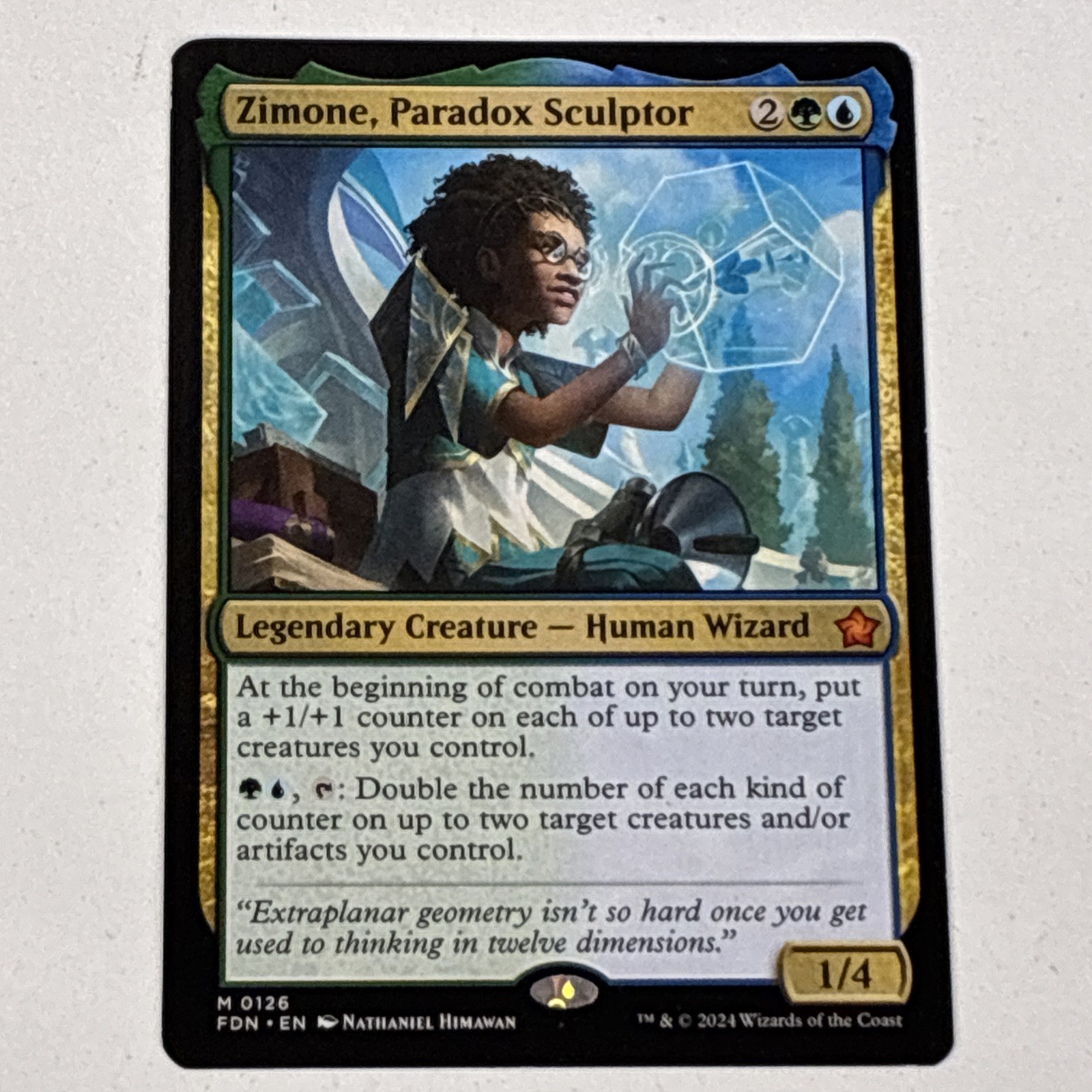 Magic: The Gathering Zimone Paradosso Scultore 0126 Carta Fondamenti Rara Mitica 