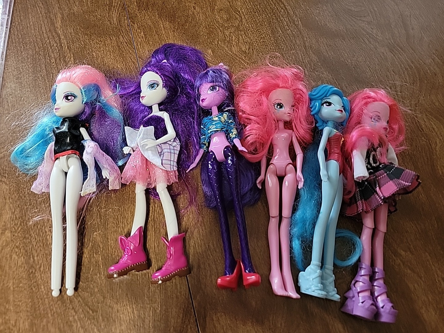 Lotto 6 pezzi bambola bambina My Little Pony Equestria