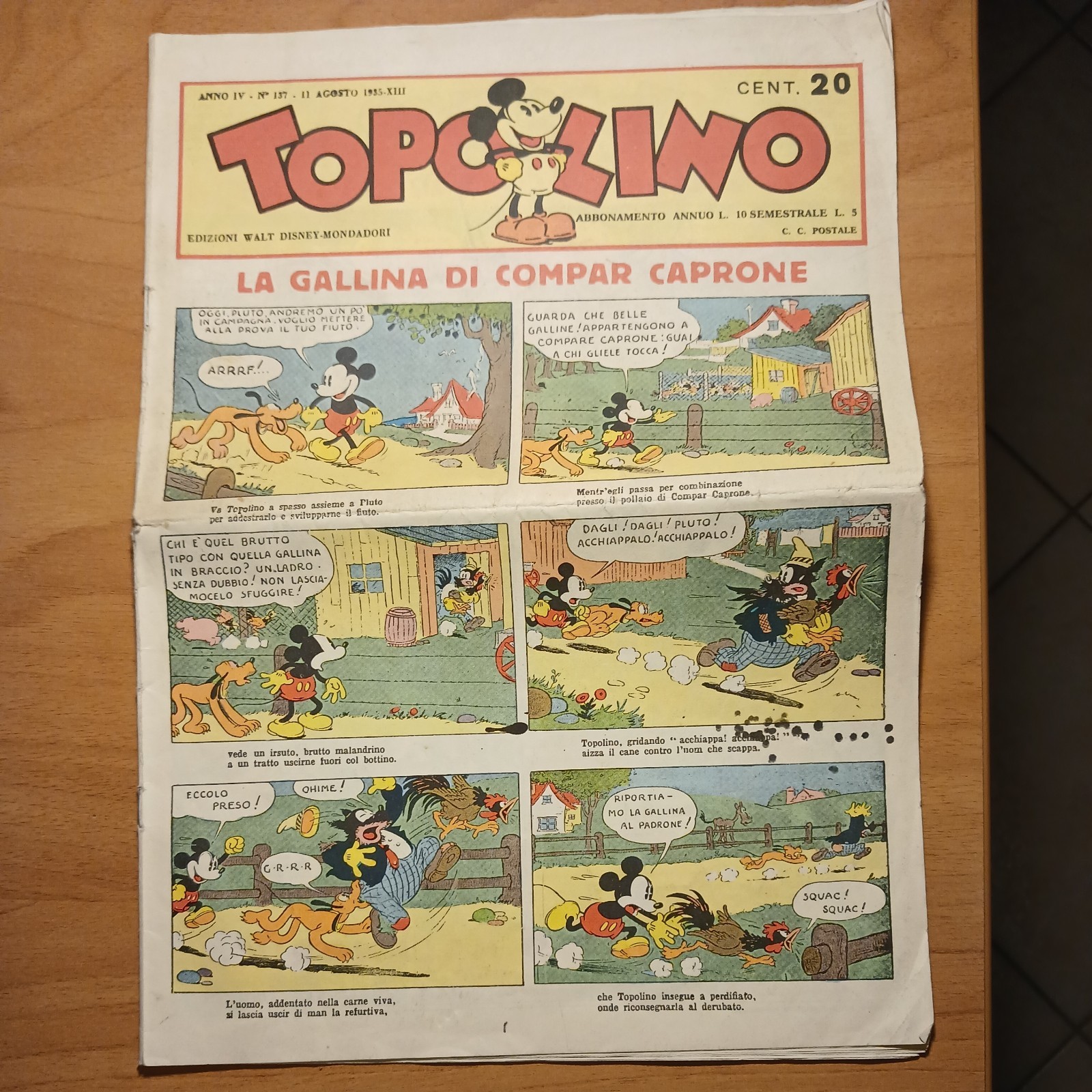 Topolino giornale nn. 137-158 del 1935 (ristampa anastatica del 1985)