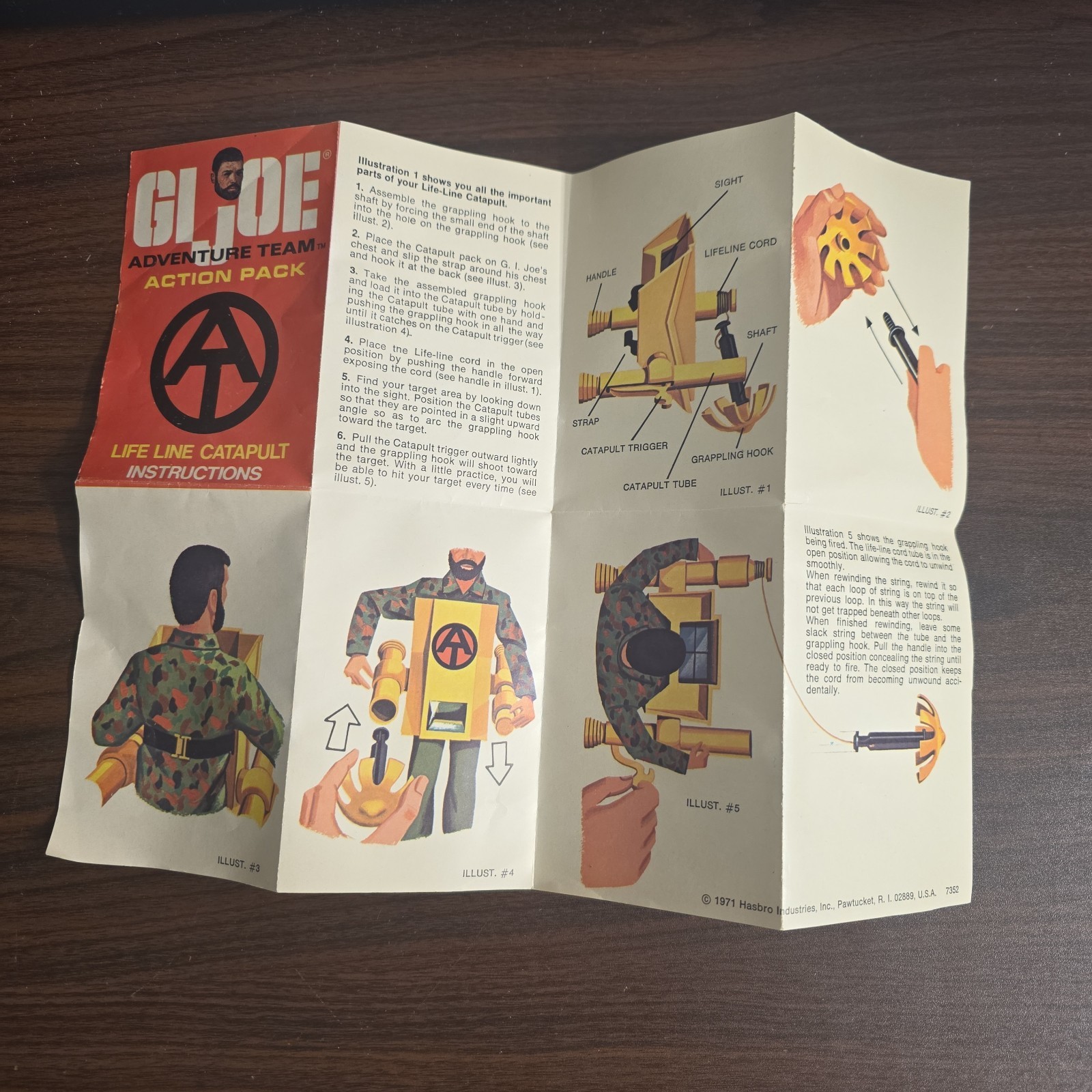 Gi Joe Adventure Team Lifeline Catapult Instructions Only Vintage