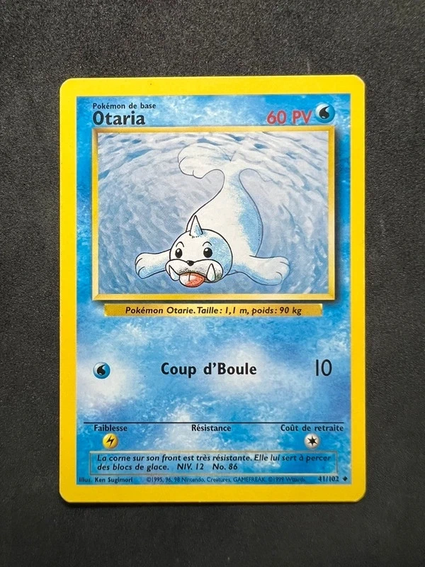 Otaria 41/102 Carte Pokémon Set de base Wizards Etat Correct