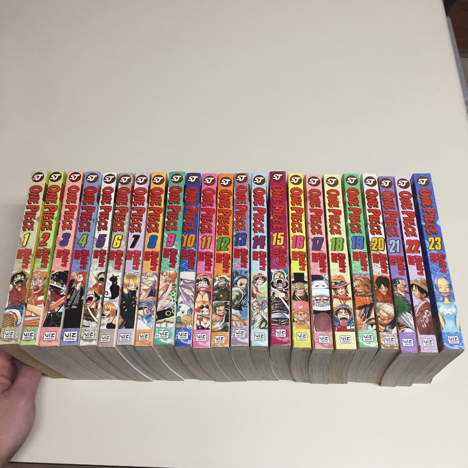 One Piece Gold Foil Volume 1-23 Set Completo Manga Edizione Copertina Inglese Stampa