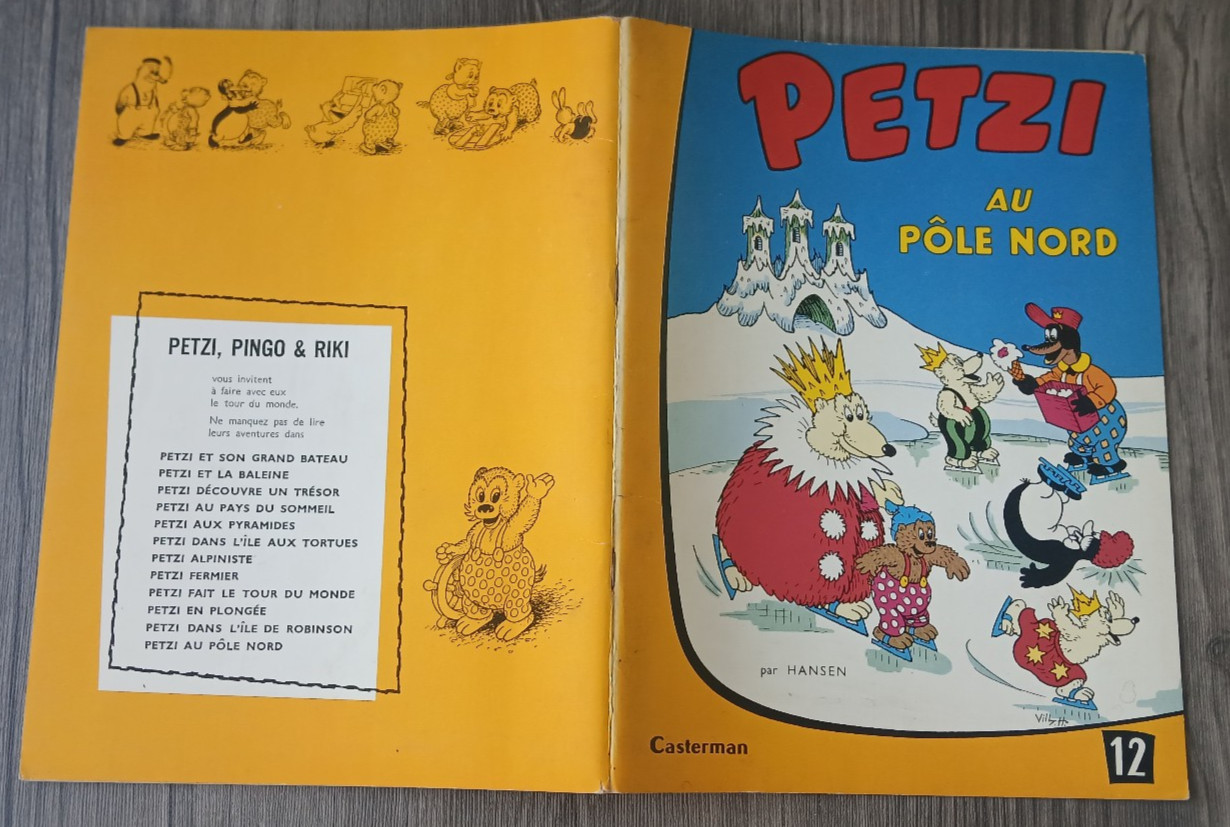 bd  PETZI  n° 12 au pole nord  CASTERMAN  de  1964 HANSEN