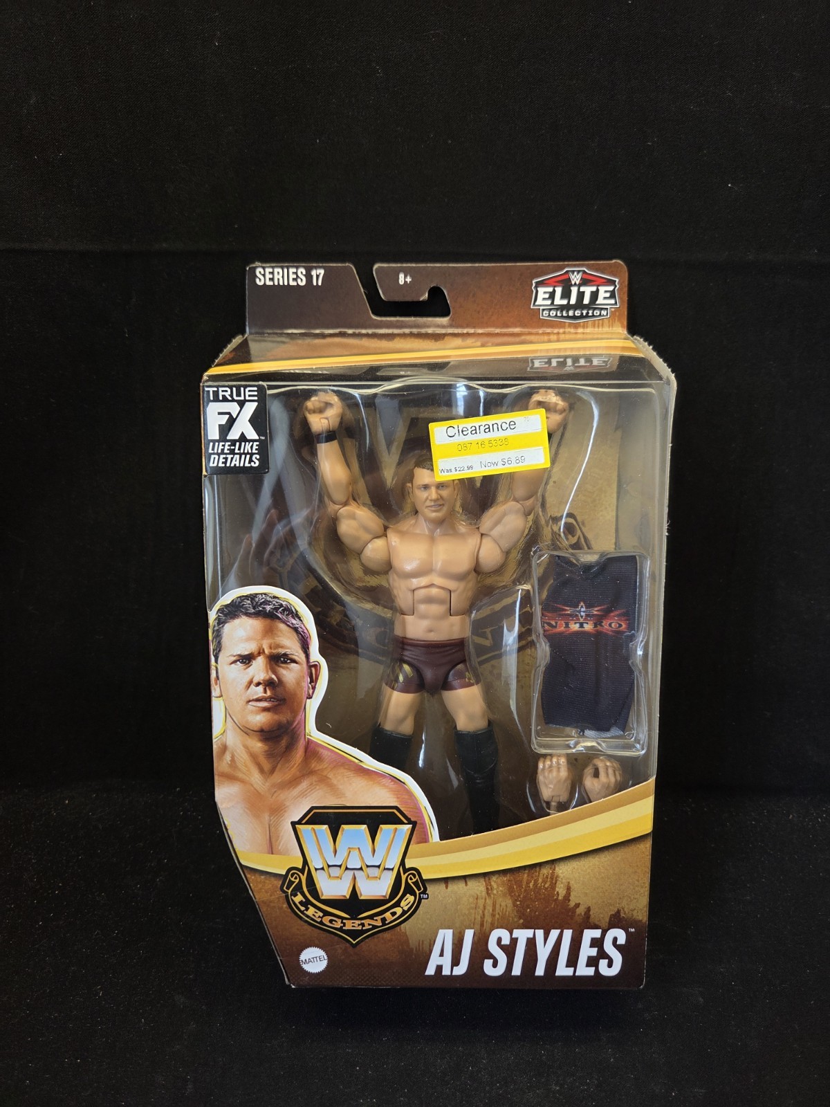 WWE Wrestling Legends Elite Series 17 AJ Styles Modellino Mattel TNA Nitro