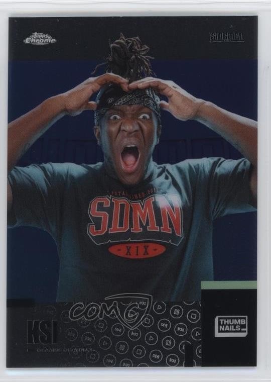 2023 Topps X Sidemen Chrome Thumbnails Olajide Olatunji KSI #91 1f60