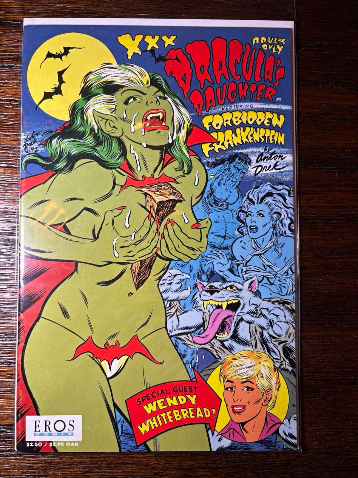 Dracula's Daughter feat. Forbidden Frankenstein #1 Wendy Whitebread 1991 Rare