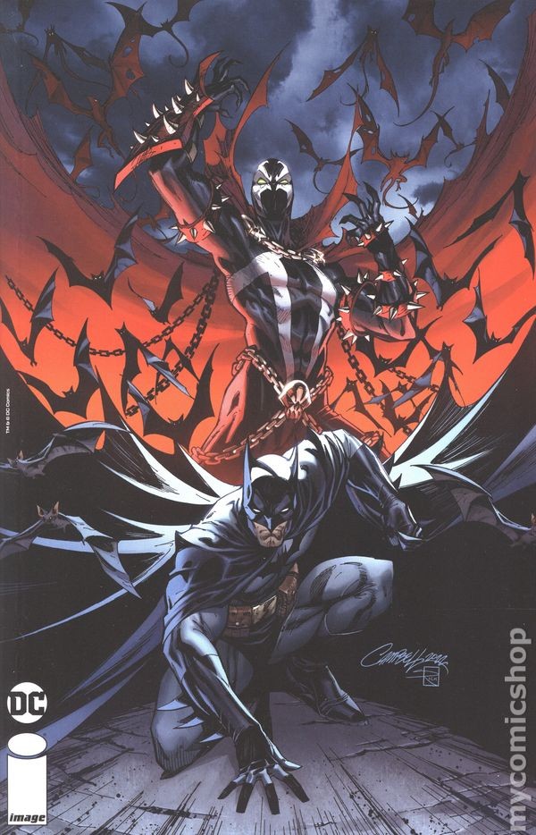 Batman Spawn 1F variante Campbell quasi nuovo 2023 immagine stock